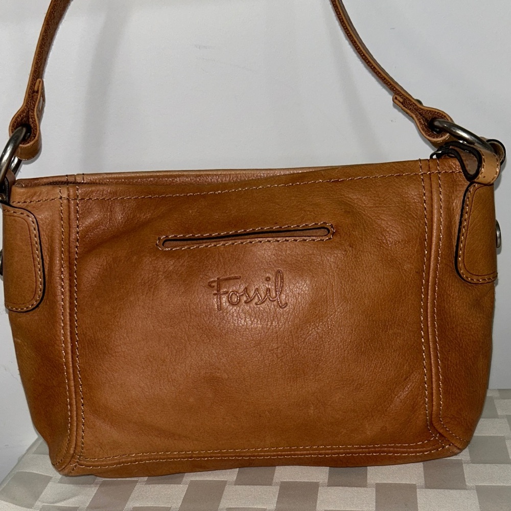 Fossil Brown Leather Shoulder Bag